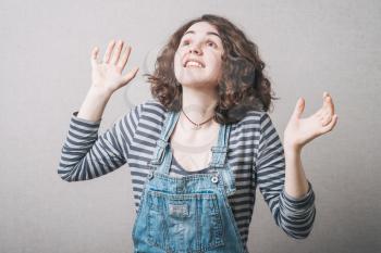 cute girl praying