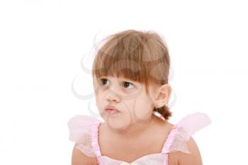 closeup portrait of a little girl 
