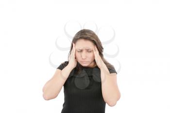 An image of girl with headache 