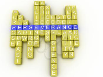 3d imagen Perseverance concept word cloud background