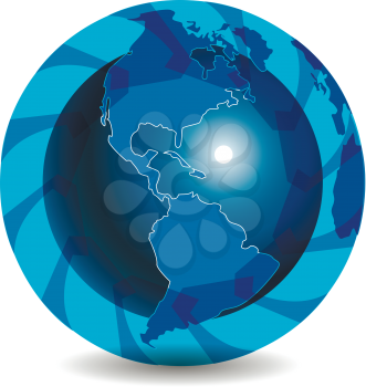 Royalty Free Clipart Image of a Blue Globe