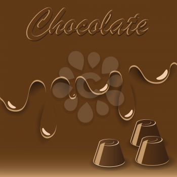 Royalty Free Clipart Image of a Chocolate Background