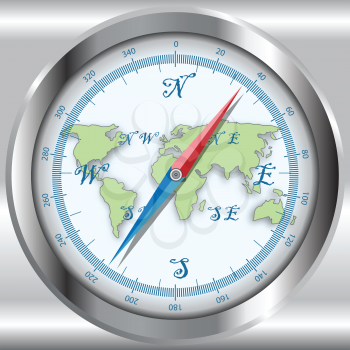 Royalty Free Clipart Image of a Compass