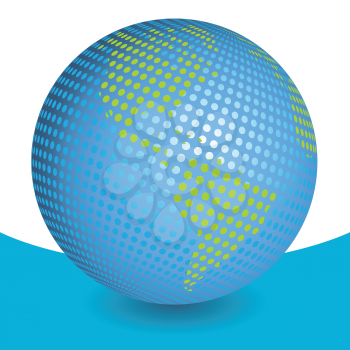 Royalty Free Clipart Image of a Blue Globe