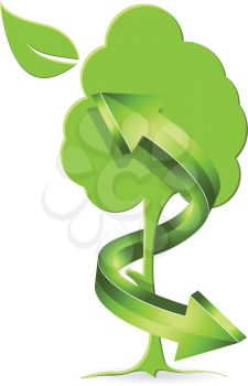 Royalty Free Clipart Image of a Green Tree