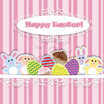 Royalty Free Clipart Image of an Easter Background