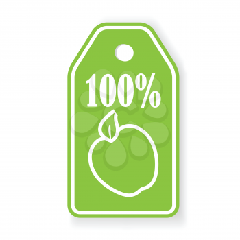 Royalty Free Clipart Image of a Green Label