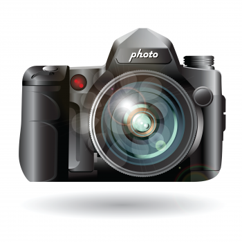 Royalty Free Clipart Image of a Camera