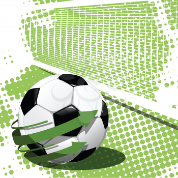 Royalty Free Clipart Image of a Soccer Ball Background