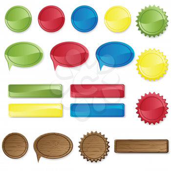Royalty Free Clipart Image of Multicolored Buttons