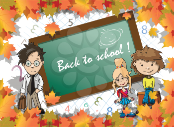 Royalty Free Clipart Image of a Back to School Background