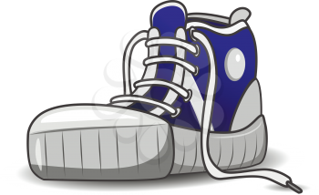Illustration of sports shoes running shoes on a white background