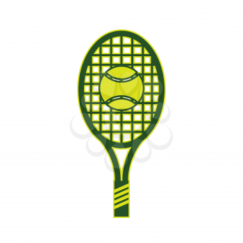 Stock Illustration Abstract Tennis Logo on White Background