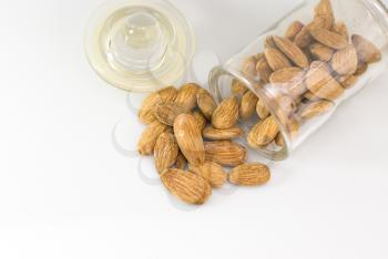 Royalty Free Photo of a Jar of Almonds