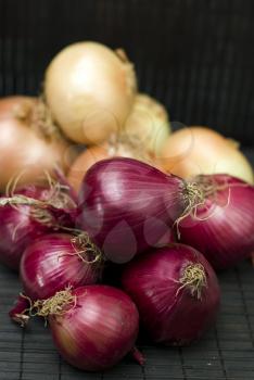 Royalty Free Photo of Piles of Onions