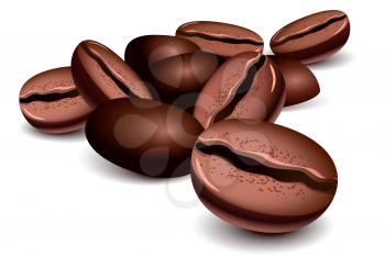 Royalty Free Clipart Image of Coffee Beans
