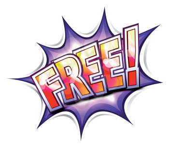 Royalty Free Clipart Image of the Word Free