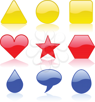 Royalty Free Clipart Image of Colourful Shapes