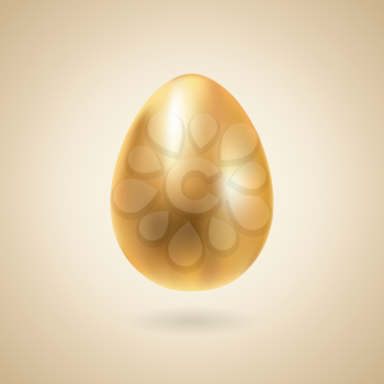 Royalty Free Clipart Image of a Golden Egg