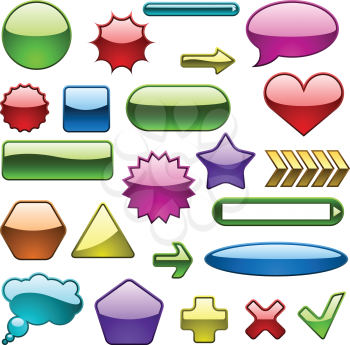 Royalty Free Clipart Image of Web Icons