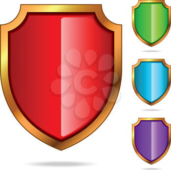 Royalty Free Clipart Image of Decorative Shields