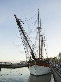 Sailing vessel in the center of Helsinki, Finland