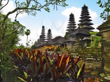 Taman Ayun Temple traditional roofs, Mengwi, Bali, Indonesia