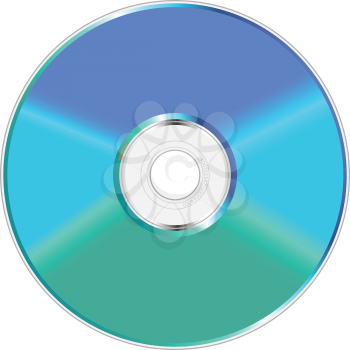 Blue and green shiny compact disc vector illustration.