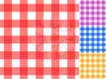 Seamless traditional tablecloth pattern in 4 colors. Easy editable EpS10 file.