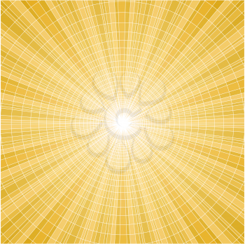 Abstract sun yellow radial rays tile vector background