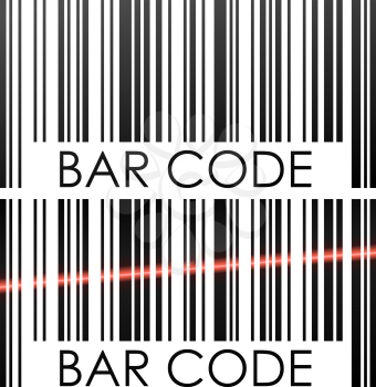 Bar code isolated on white background concept vector illustration.
