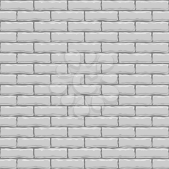 Seamless white brick vector square texture.