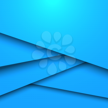 Abstract blue layered vector background with copy space.