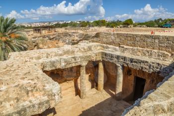 Ancient Paphos necropolis known as Tombs of the Kings, Cyprus.