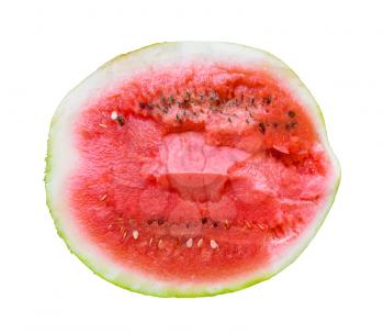 Watermelon red pulp isolated on white background.