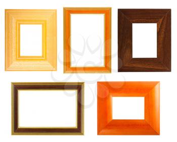 Royalty Free Photo of a Collection of Wooden Frames