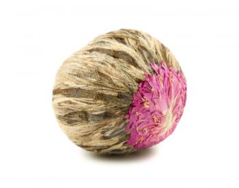 Royalty Free Photo of a Single Ball  of Aromatic Flower Green Chinese Tea