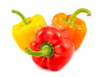 Royalty Free Photo of a Three Ripe Bell Peppers