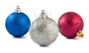 Royalty Free Photo of a Collection of Sparkling Christmas Ornaments