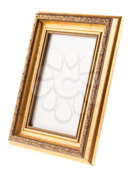 Empty vintage frame isolated on white background