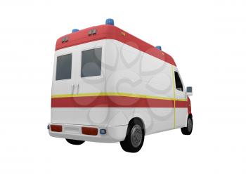 Royalty Free Clipart Image of an Ambulance