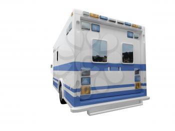 Royalty Free Clipart Image of an Ambulance