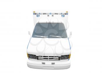 Royalty Free Clipart Image of an Ambulance