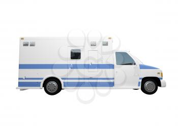 Royalty Free Clipart Image of an Ambulance