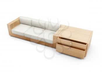 Royalty Free Clipart Image of a Couch