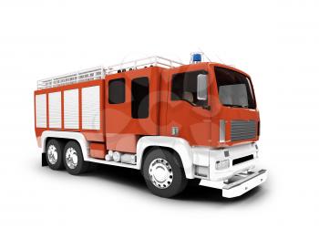 Royalty Free Clipart Image of a Firetruck