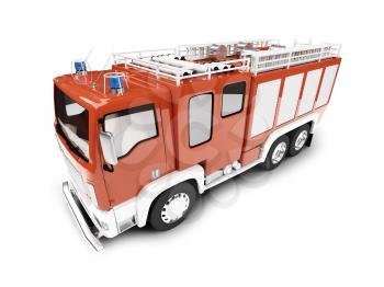 Royalty Free Clipart Image of a Firetruck