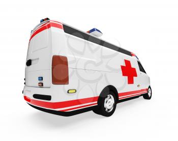 Royalty Free Clipart Image of an Ambulance