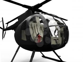 Royalty Free Clipart Image of a Helicopter