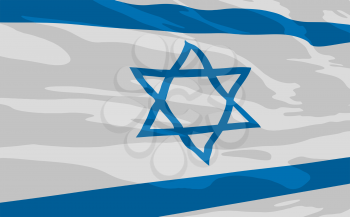 Royalty Free Clipart Image of the Flag of Israel